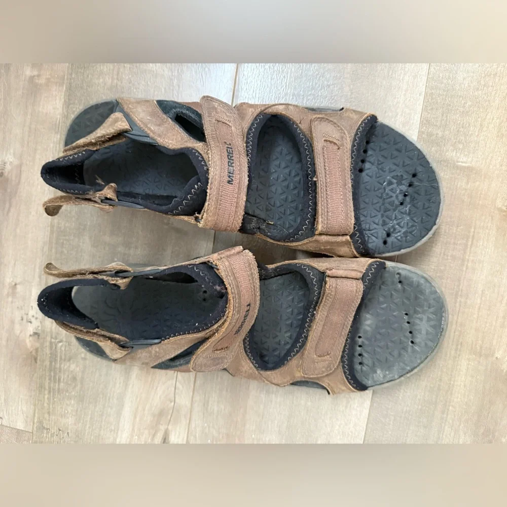 Merrell Cambrian Strap Dark Earth Sandal Vibram Sole Men 13 Performance Hiking‎
